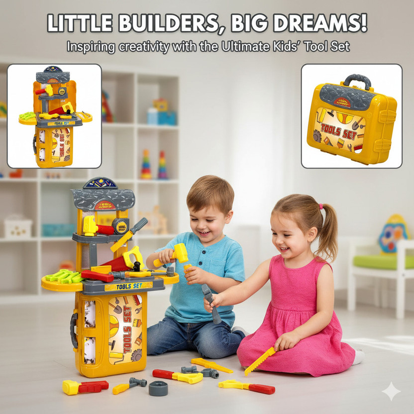 kidmomi kidmomi 3-in-1 Kids Portable Tool Workshop Suitcase - Flipkart Deal