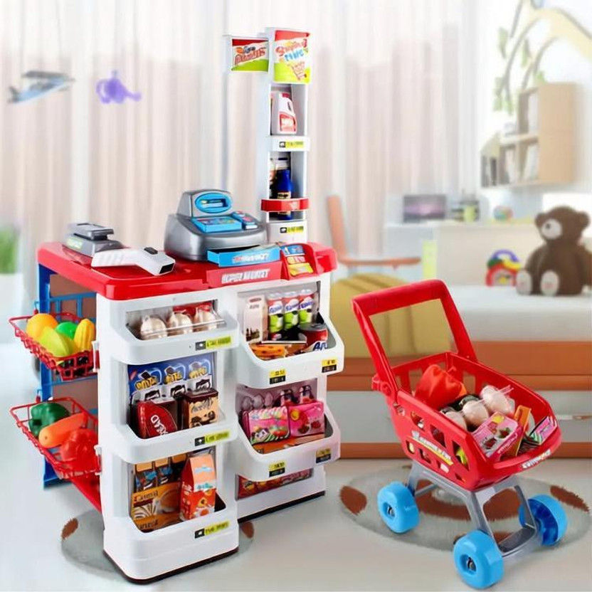 Fayme Fayme International Shopkeeper Working Scanner Register Shopping Cart Play Money Grocery Store - Flipkart Deal