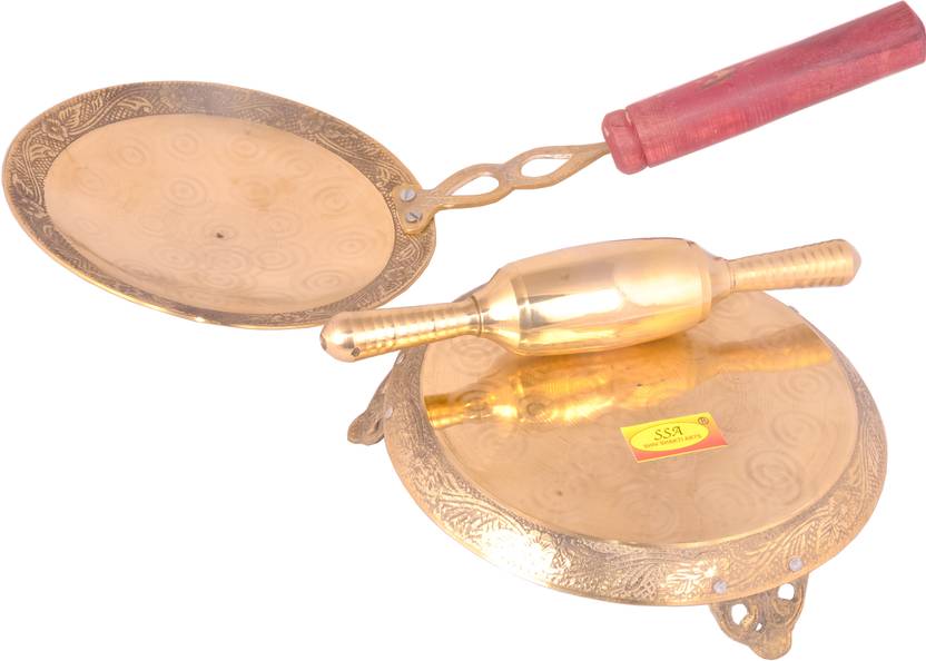 Shivshakti Arts Handmade Pure Brass Chakla BelanRound PolpatRoti