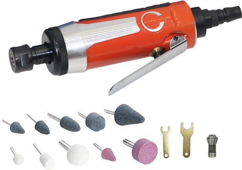 Digital Craft 15Pcs/Set 1/4 Inch Car Air Compressor 90psi Grinder Machine Rotary Stone Tool Kit High-speed Polishing Pneumatic Tools Rotary Tool(6 mm)