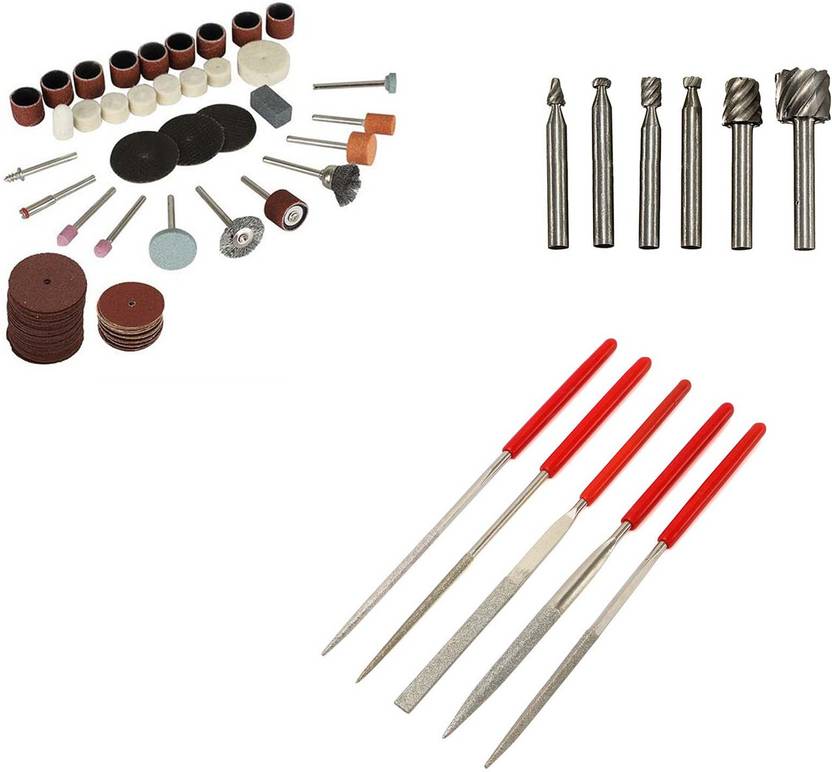 Digital Craft 105Pc Rotary Tools Set,6Pc HSS Rotary Burs Set,5Pc