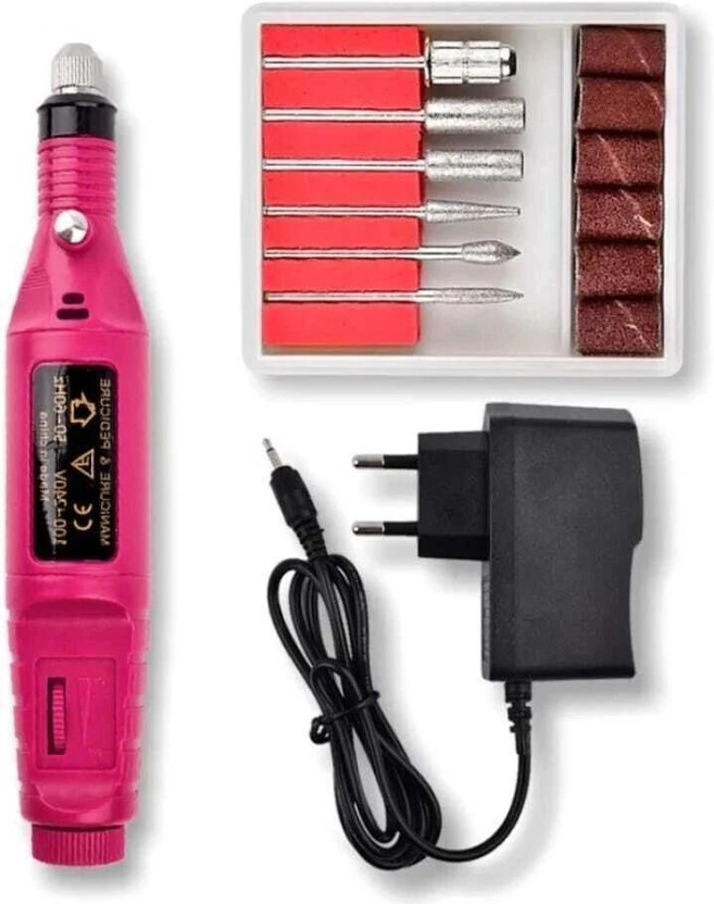 EIS 1 Set Professional Electric Nail Drill Machine Manicure Machine Pedicure Drill Set Ceramic Nail File Nail Drill Equipment Tools Rotary Tool(3 mm)