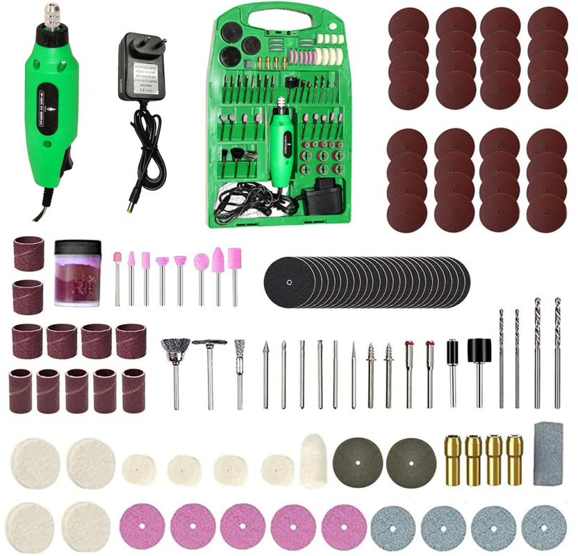 Digital Craft 12V Mini Rotary Tool Kit – High-Speed 16,000 RPM Die Grinder with 123-Piece Accessories Set for Wood Carving, Cutting, Polishing & DIY Crafting Rotary Tool(3.2 mm)
