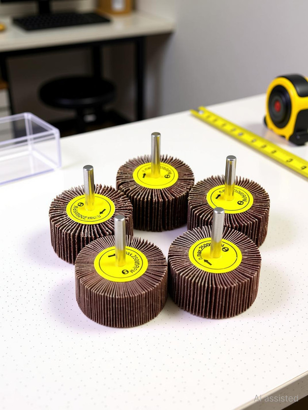 GSK Cut 120 Grit Emery Cloth Grinding Flap Wheel Discs - 5pcs Rotary Tool(50 mm)