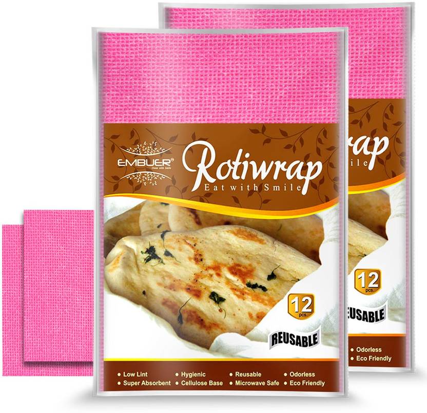 Embuer Washable Reusable Roti Wrap Food Wrapping Paper Cloth Tiffin