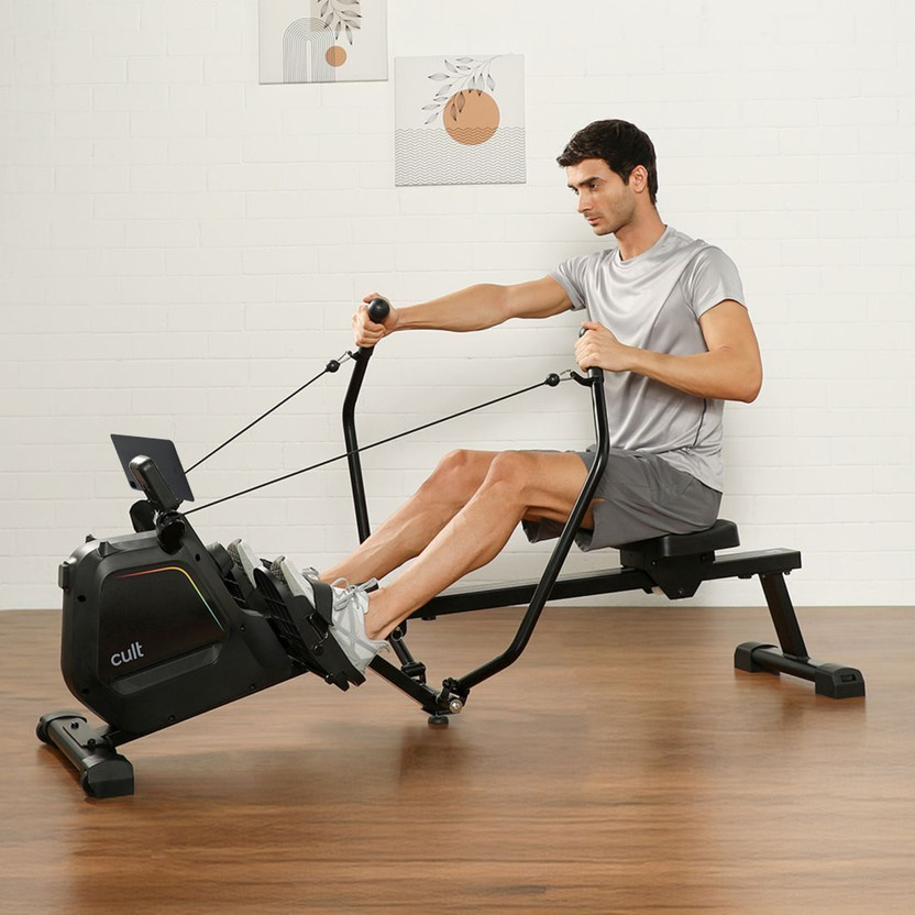 Cult SmartRowDualGlide Full-Motion Magnetic Rower | 120Kg Max Weight | Quiet Home Use Rowing Machine(Foldable)