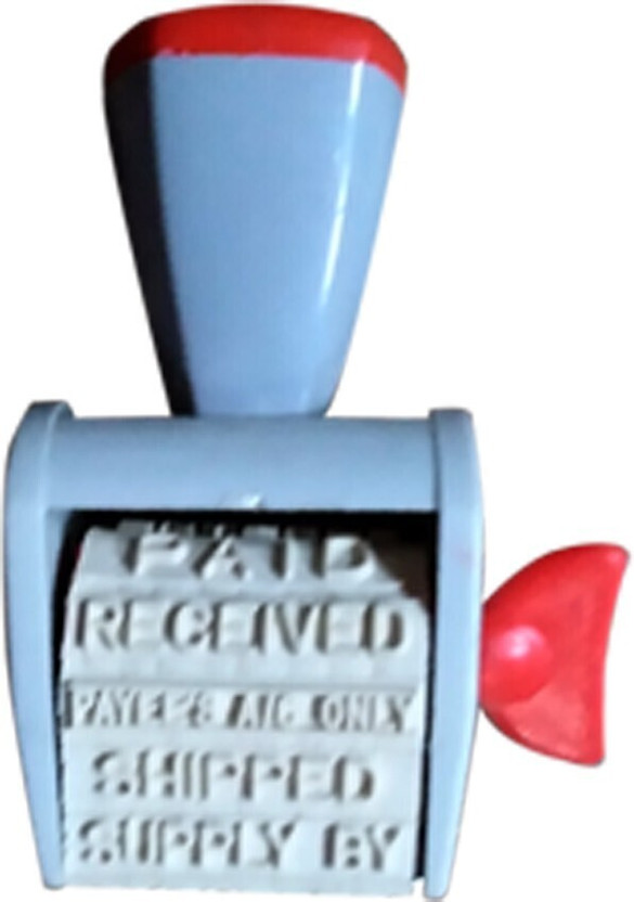 Samrat ALL IN ONE MULTI STAMP HANDLE RUBBER(SMALL, BLUE)