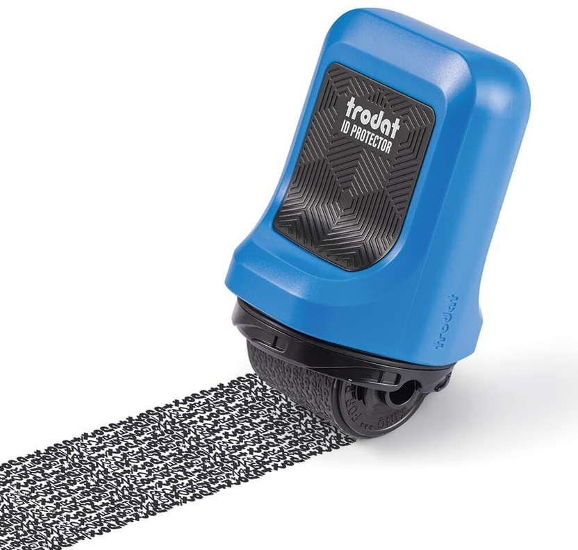 Trodat ID Protector Ink | Hide Your Privacy & Address Identity Protection Roller Stamp(Medium, Black)