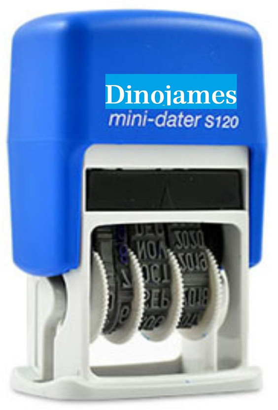 dinojames Date Stamp self-inking (blue) self-inking(3mm, blue)