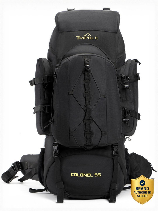 Tripole Colonel (With Detachable Day Pack) Rucksack  - 95 L(Black)