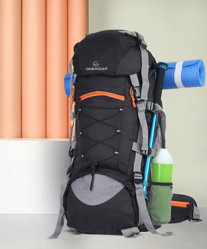 GRABMOUNT Trekking Bag Hiking Backpack Travel Backpack ( 1 year warranty) Rucksack Rucksack  - 70 L(Black)