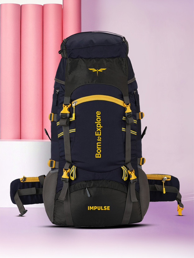 IMPULSE Rucksack bag travel bag for men tourist bag backpack for hiking trekking camping Rucksack  - 60 L(Blue)