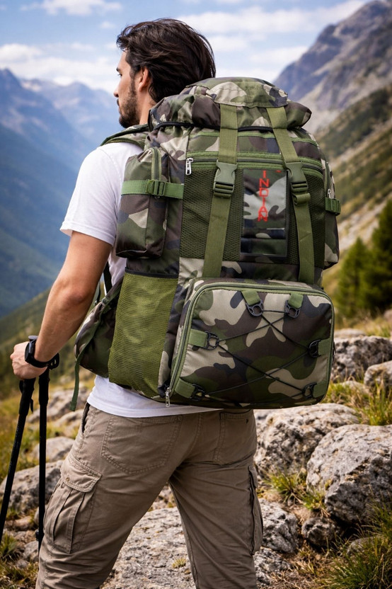 Croosbow 90L LARGE WATERPROOF RUCKSACK FOR HIKING TRAVAL TREKKING BAG Rucksack  - 90 L(Green)