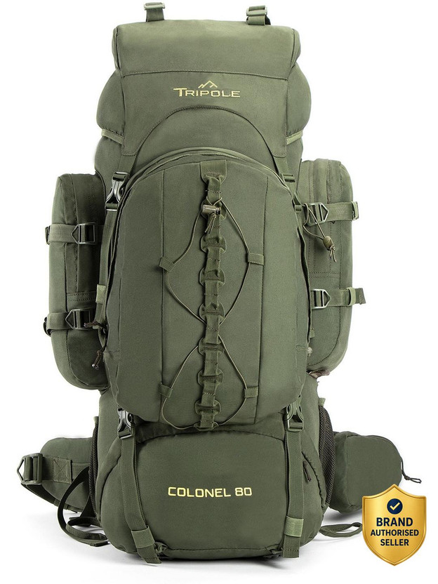 Tripole Colonel (With Detachable Day Pack) Rucksack  - 80 L(Green)