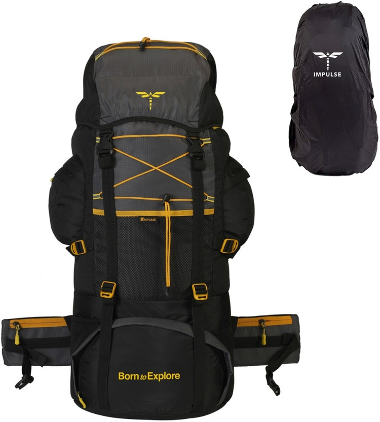 IMPULSE Travel bag for men tourist backpack for hiking trekking camping Rucksack  - 60 L(Black)