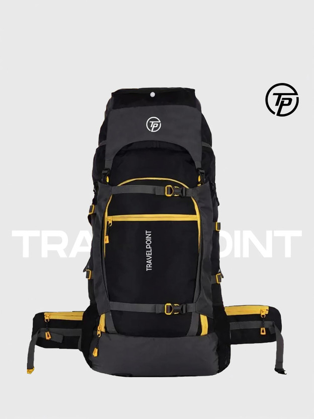 TRAVEL POINT WATERPROOF TREKKING BAG HIKKING BACKPACK FOR OUTDOOR Rucksack  - 60 L(Black)