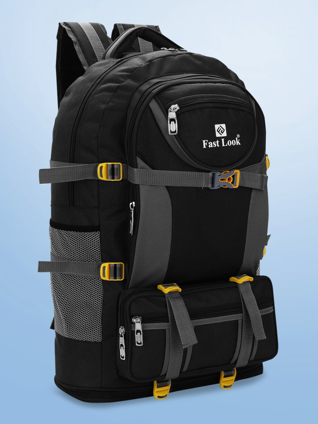 Fast look Expandable Travel Outdoor Sport Camping Hiking Trekking Bag Rucksack  - 60 L(Black)