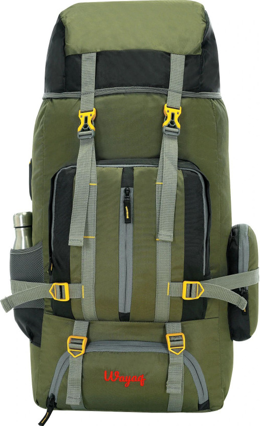 Wayaq Waterproof Trekking Travel Backpack for Outdoor Camping Mountaineering & Hiking Rucksack  - 85 L(Green)