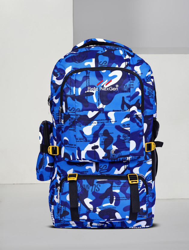 Relic NexGen Military Print Backpack Hiking Bag Trekking Bag for Men Women Rucksack  - 55 L(Blue)