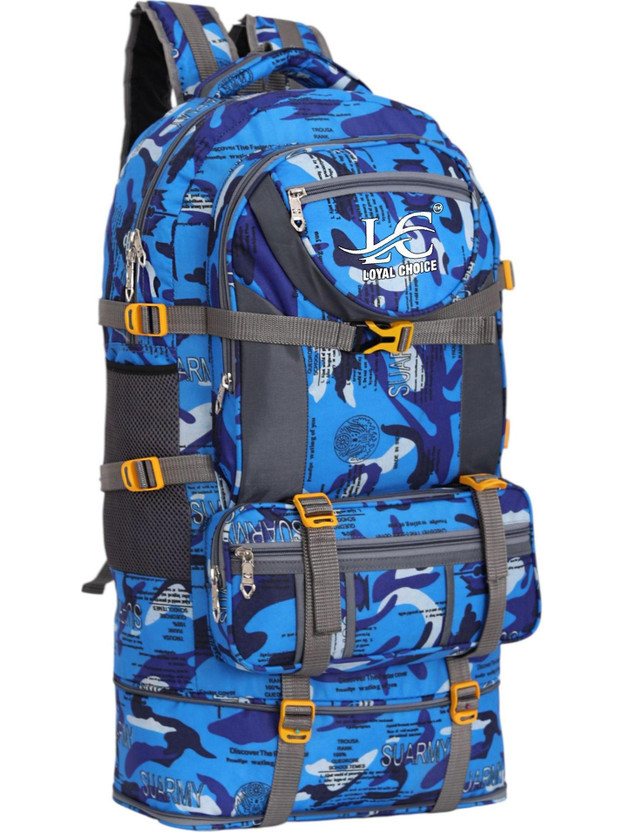 LOYAL CHOICE Expandable Travel Outdoor Sport Camping Hiking TrekkingBagRucksack-50 L Rucksack  - 50 L(Blue)