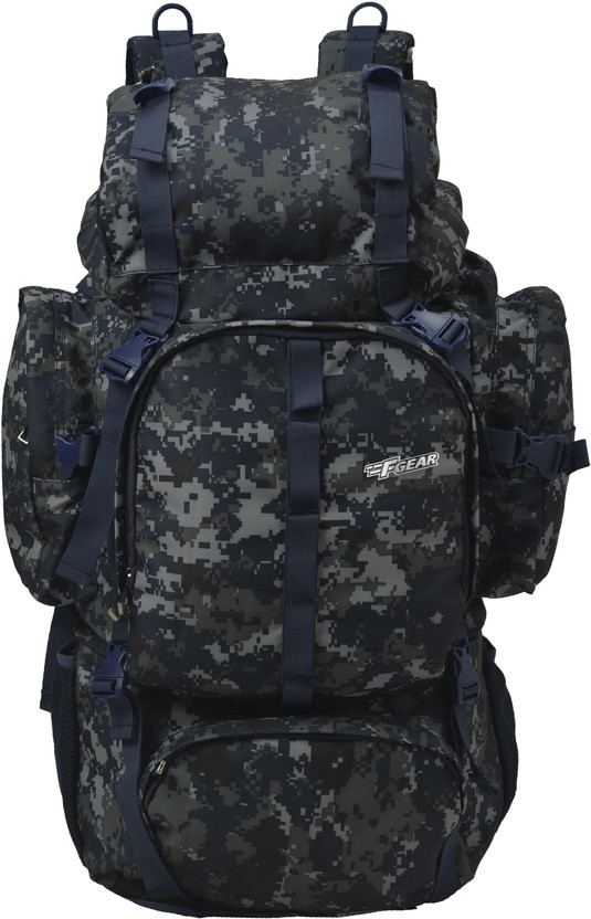 F Gear Neutron Marpat Navy Digital Camo Rucksack  - 50 L(Blue, Black)