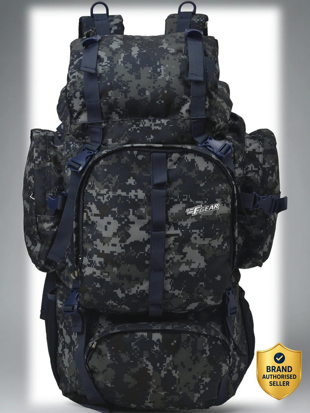 F Gear Neutron Marpat Navy Digital Camo Rucksack  - 50 L(Blue, Black)