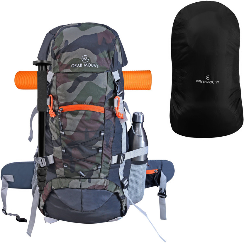 GRABMOUNT TRAVEL BAG FOR HIKING WITH SHOE COMPARTMENT FOR WANDERLUST TRAVELLING Rucksack Rucksack  - 70 L(Multicolor)