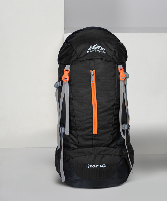 MOUNT TRACK Gear up, Rucksack, Hiking & Trekking Backpack with Rain cover and Laptop Compartment Rucksack  - 60 L(Black)