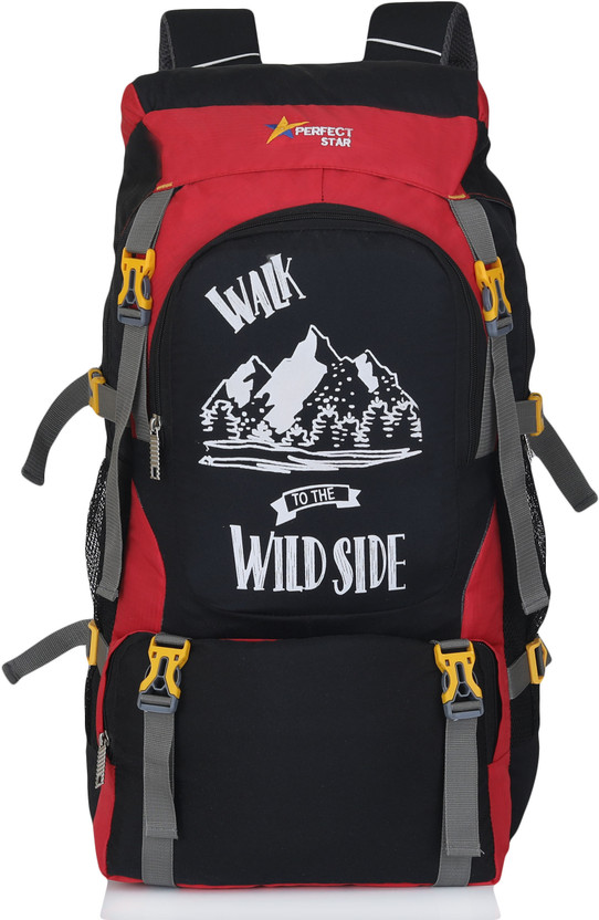 PERFECT STAR 80 L TRAVEL BACKPACK FOR OUTDOOR SPORT HIKING TREKKING TRAVELLING CAMPING Rucksack  - 80 L(Red, Black)