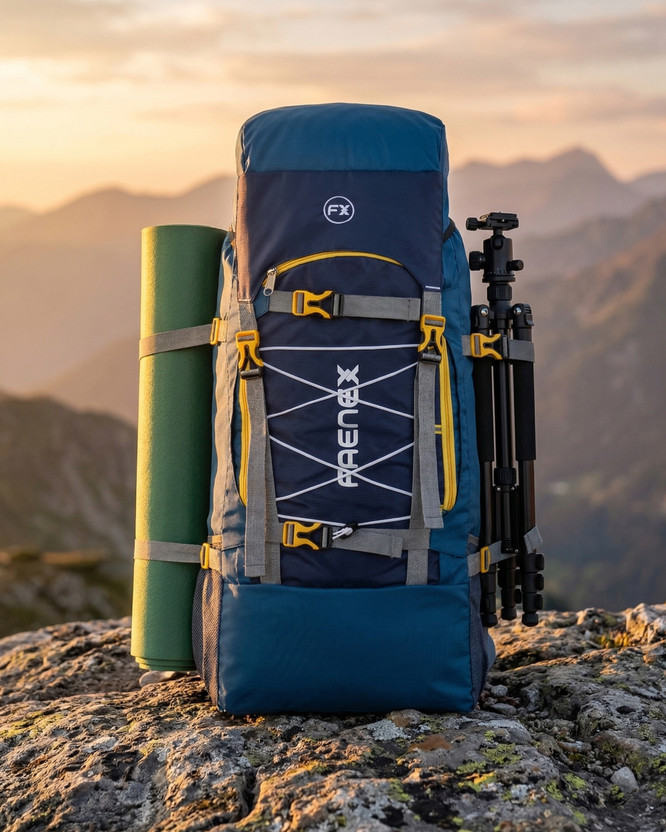 faenex Trekking Backpack Ergonomic Hiking Bag with Reinforced Stitching Rucksack  - 80 L(Multicolor)