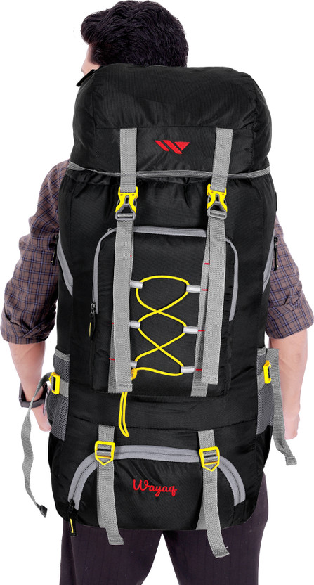 Wayaq Tourist Travel Backpack for Outdoor Sport Trekking Hiking Camping Mountaineering Rucksack  - 80 L(Black)
