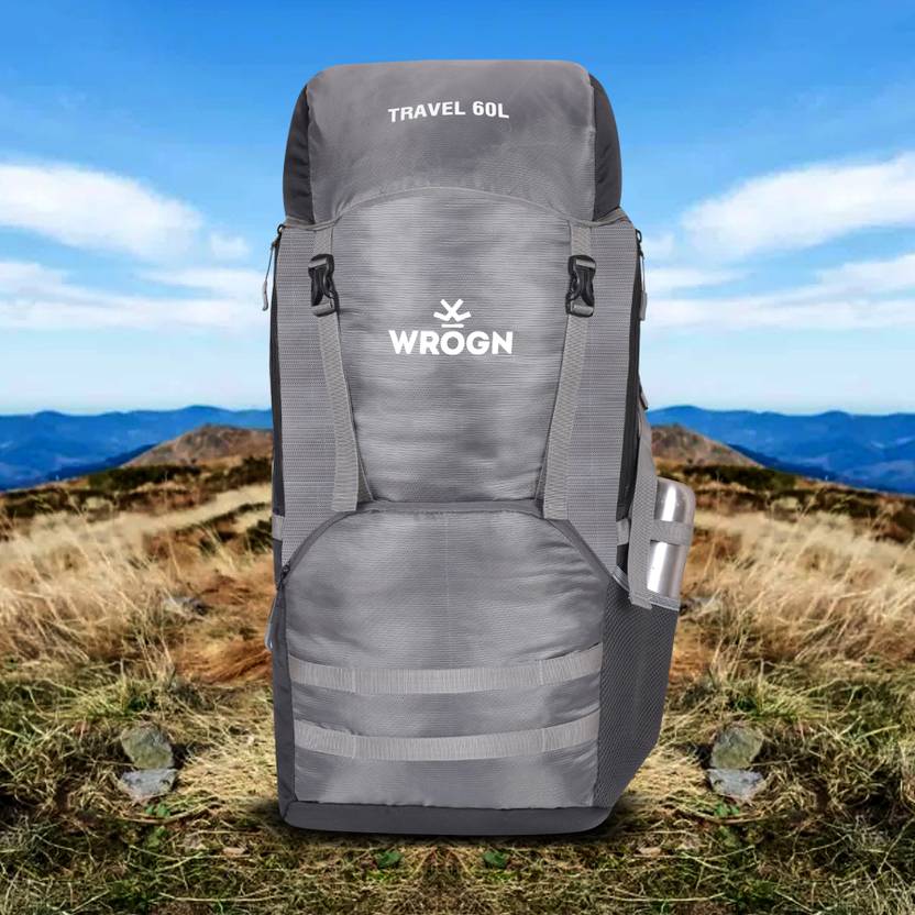 WROGN Adventure- 60L Travel Backpack For Hiking Trekking Bag, Camping Rucksack Rucksack – 60 L  (Grey)