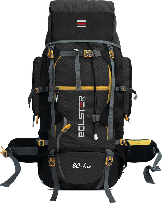 BOLSTER TRAVEL HIKING BACKPACK RUCKSACK TRAVEL - 80 L Rucksack  - 80 L(Black)
