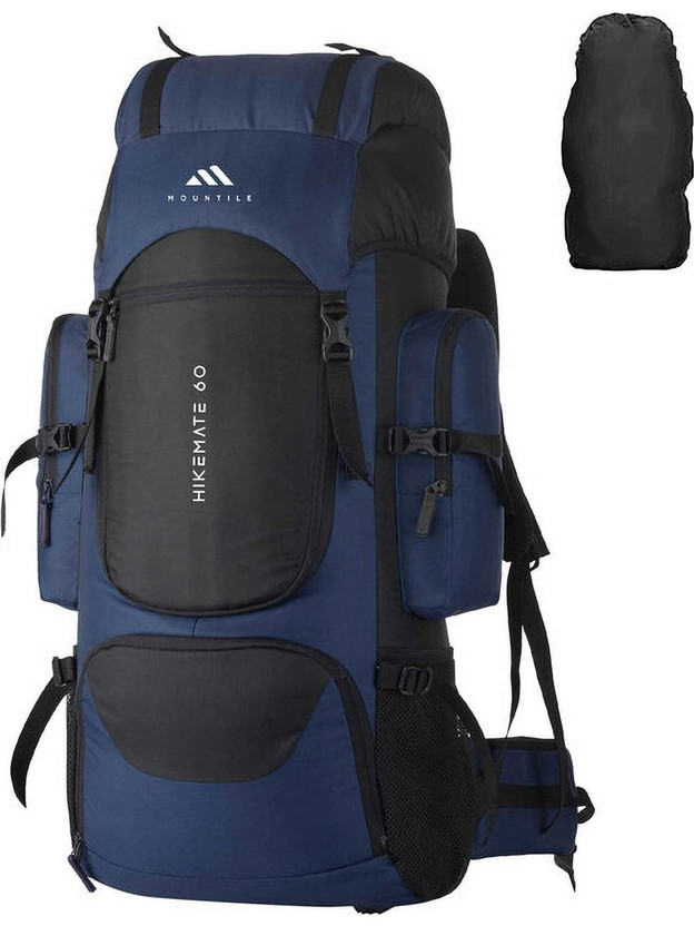 MOUNTILE HIKEMATE 60L Travel Backpack Camping Hiking Trekking Bag Unisex Rucksack  - 60 L(Blue)