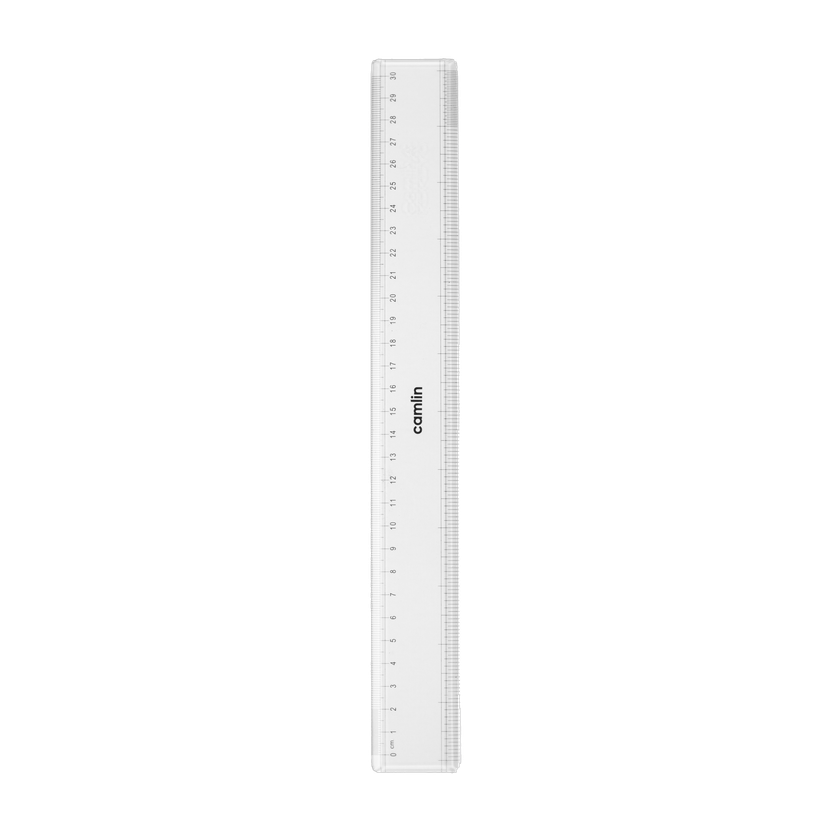 Camlin Exam Broad Plastic scale of 30 cm Ruler(Set of 1, Transparent)