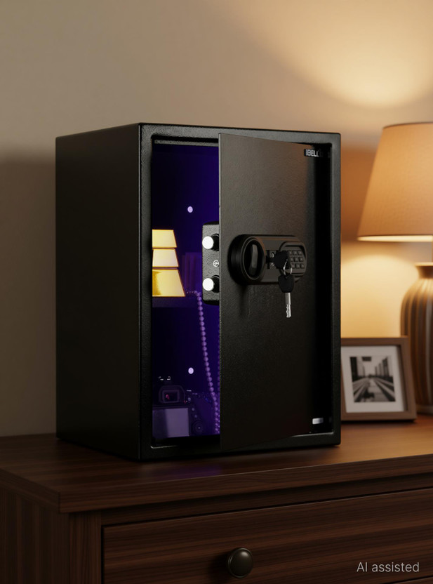iBELL SL-50S Digital Electronic Safe Locker for Personal & Office Use,50L Black Locker Safe Locker(Keypad)