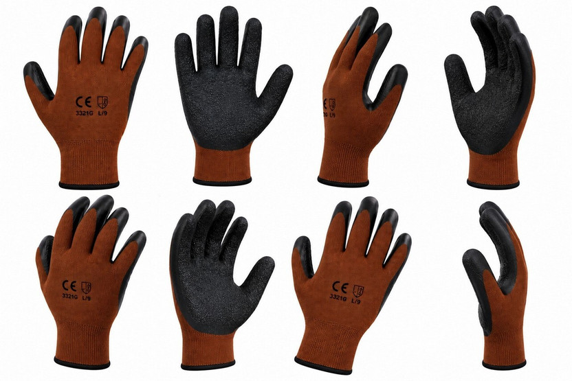 NARV Roadwork Paving Construction Machine Equipment Handling Heavy Duty Work Gloves Nylon, Rubber, Synthetic  Safety Gloves(Pack of 8)