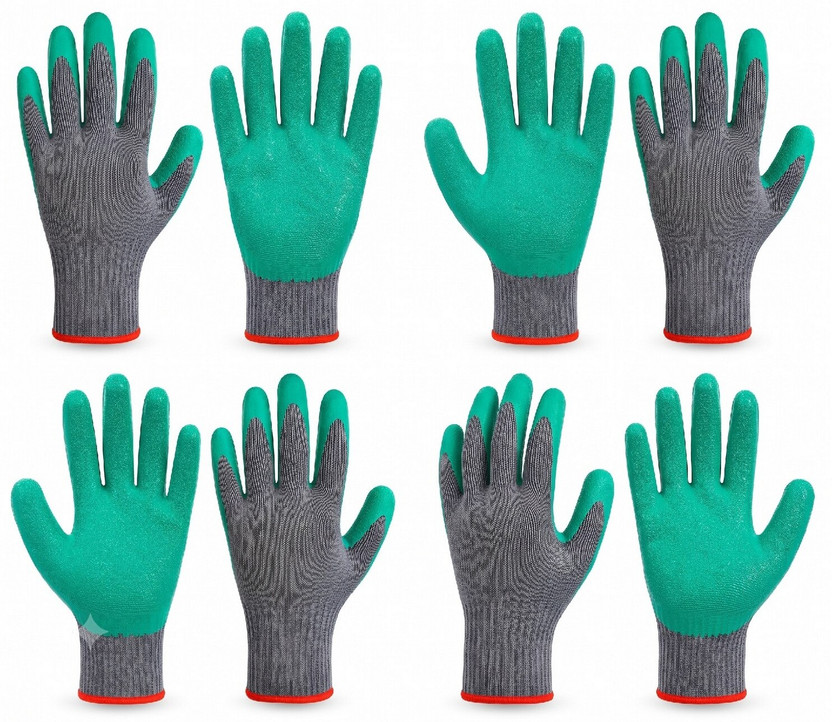 RBGIIT RBGIIT Hardware Tools Workshop Outdoor Utility Work Multi Purpose Protection Gloves Nylon, Rubber, Synthetic  Safety Gloves(Pack of 8) - Flipkart Deal
