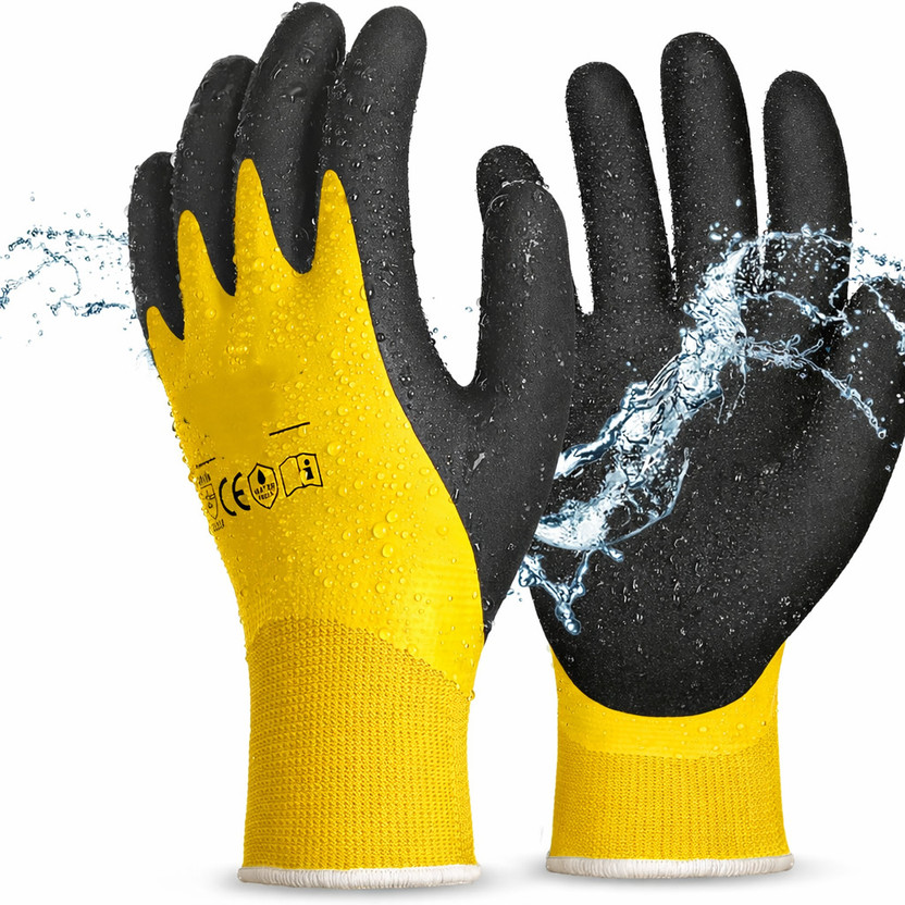 STYLERA STYLERA 1 Pair Waterproof Work Gloves Liquid Proof Double Coated Working Multi Purpose Rubber, Nitrile  Safety Gloves(Pack of 1) - Flipkart Deal