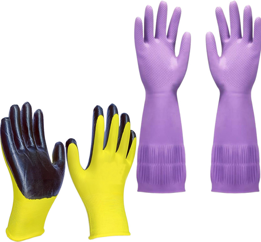 RBGIIT RBGIIT Nylon Safety Gloves Heat Resistant for Finger & Hand Protection Rubber Gloves K2 Gardening Shoulder Glove - Flipkart Deal