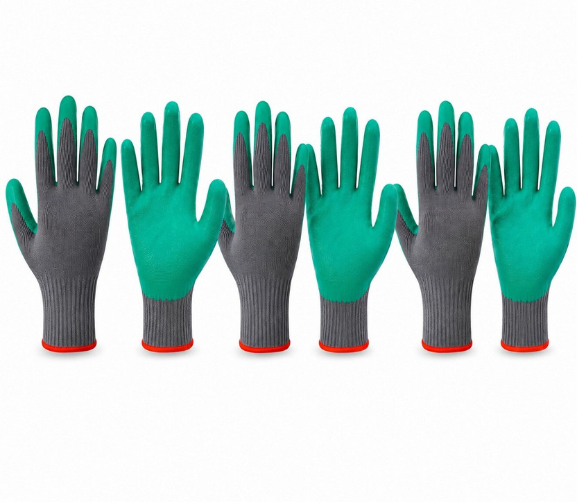 RBGIIT RBGIIT Machine Workshop Equipment Daily Utility Work General Purpose Protection Gloves Nylon, Rubber, Synthetic  Safety Gloves(Pack of 6) - Flipkart Deal