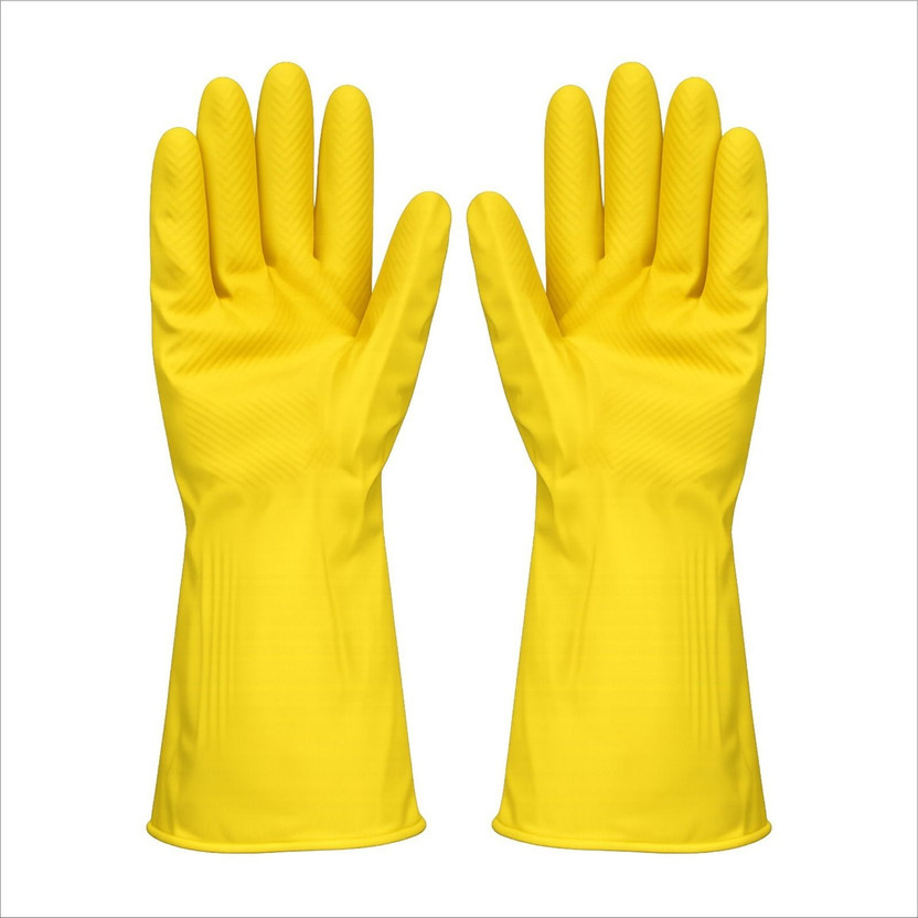 Super Bee BKT-YLW-RG-L Rubber  Safety Gloves(Pack of 1)