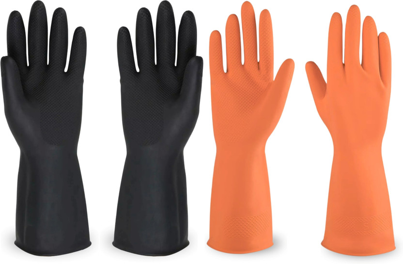 Hy-savio Industrial Rubber Gloves | Heavy Duty Protective Gloves for Cleaning & Gardening Rubber  Safety Gloves(Pack of 1)