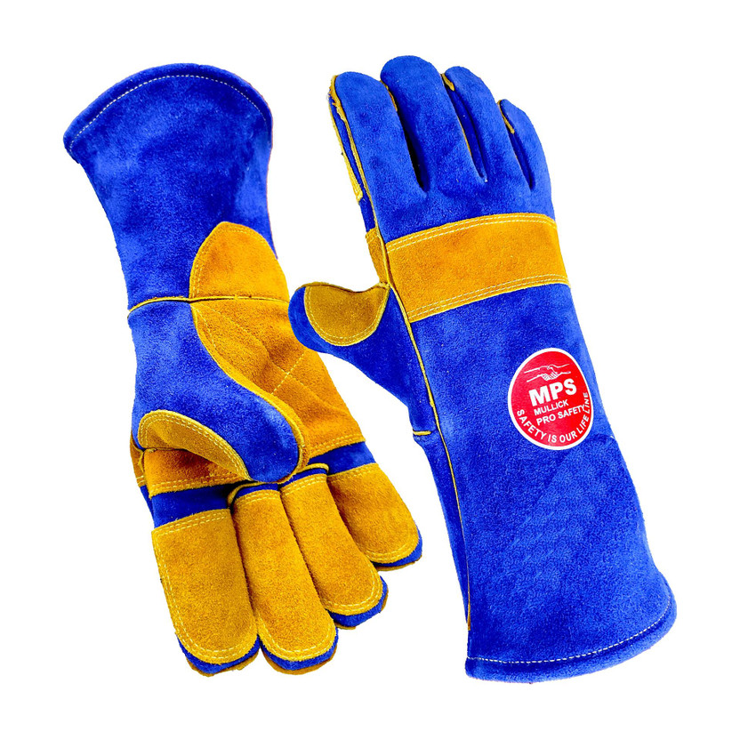 MULLICK PRO SAFETY MPS-002 Heat/Fire Resistant, Grill/Fireplace Welding /BBQ/Animal handling gloves Leather  Safety Gloves(Pack of 2)