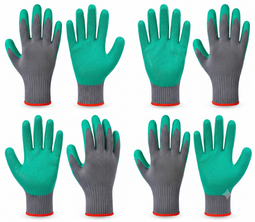 RBGIIT RBGIIT Hardware Tools Workshop Daily Utility Work General Purpose Protection Gloves Nylon, Rubber, Synthetic  Safety Gloves(Pack of 8) - Flipkart Deal