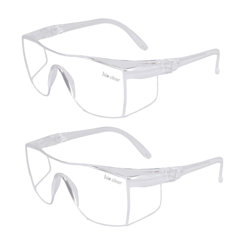 bio clear 2 safety wrap around Eye safety goggles full cover Laboratory, Wood-working, Power Tool  Safety Goggle(Free-size)