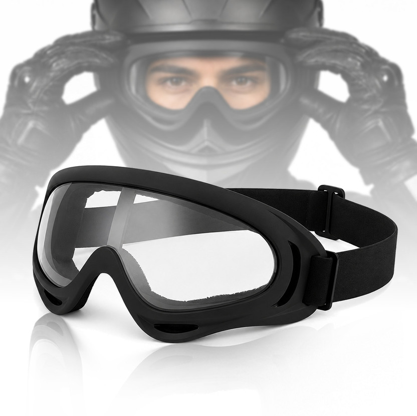 BRXR Multi Anti-UV Eyewear Helmet Goggles for Dirt Bike | Unisex Outdoor Riding & Power Tool Safety Goggle | Dustproof, Windproof | Pack of 1 Laboratory  Safety Goggle(Free-size)