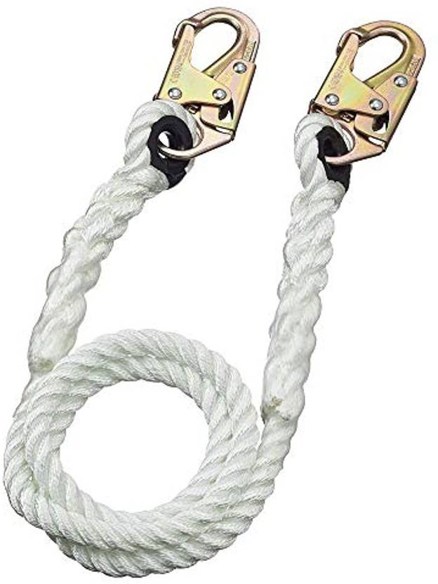 Peakworks Fall Protection Restraint Lanyard With Rope And 2 Snap Hooks
