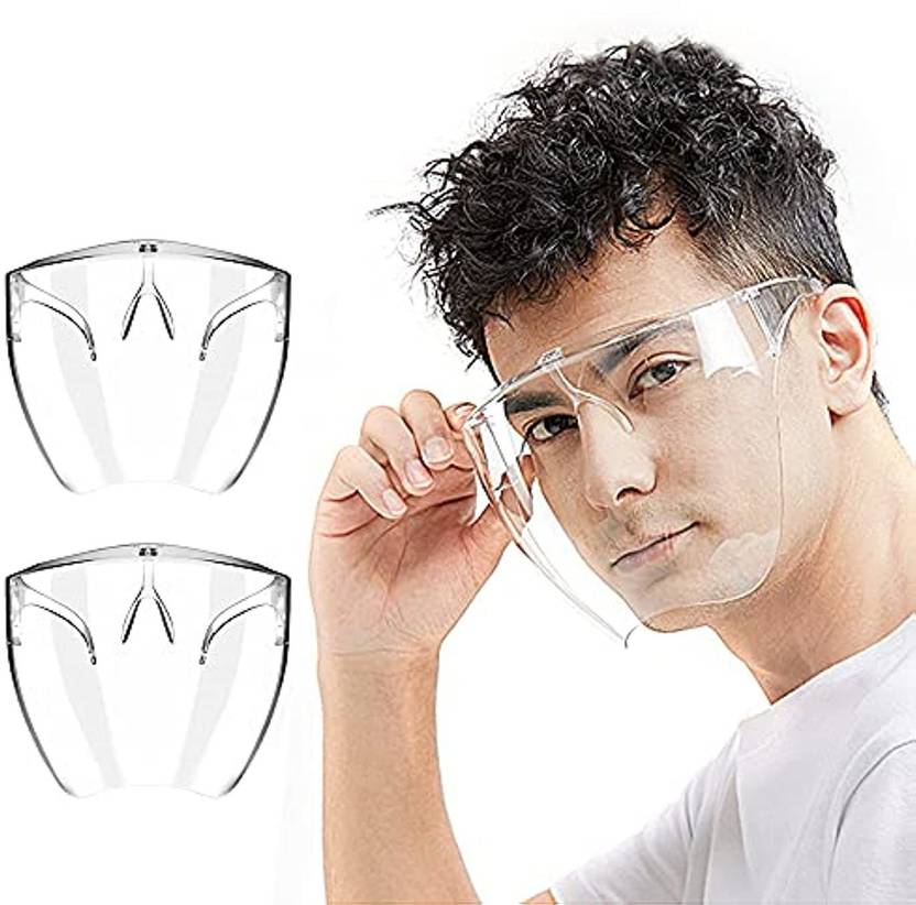 Kejycc Clear Face_Shield Glasses 2 Pack Transparent Anti Fog Safety