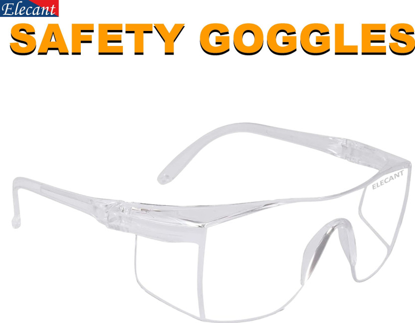 Elecant Pack Of 1 HALLMARK EP 016 Wrap-Around Eye Protection Polycarbonate Industrial Safety 1PCS Laboratory, Power Tool, Wood-working  Safety Goggle(Free-size)